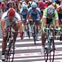 A very close final sprint: Garzelli in front of Ciolek, Hondo and Zabel